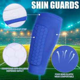 2 Pairs of Children's Shin Pads, Football, Shin Pads, Socks for Football, Basketball, Cycling, Climbing, XS