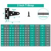 BUXIMN 6 Pack T Hinge, 2inch Mini Door Hinges Outdoor