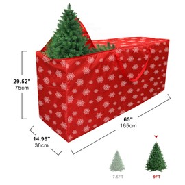 Christmas Tree Storage Bag Fits 7.5FT.Tall Christmas Trees, Heavy Duty Xmas Tree Bag with Durable Handles & Zipper, Christmas Decoration Storage Waterproof Protects from Dust, Moisture