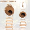 Gecko Coconut Husk Hut, Natural Coconut Shell Bird Nest with