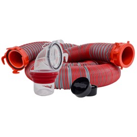 Valterra Viper 15-Foot RV Sewer Hose Kit, Universal Sewer Hose for RV Camper, Includes 15-Foot Hose with Rotating Fittings, 90 Degree ClearView Sewer Adapter and 2 Drip Caps