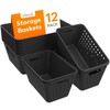 Lifewit Plastic Storage Basket, 12 Pack Stackable Storage Bins for