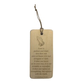 Rustic Wood Bible Verses Wall Decor, Christian Wall Art, Small Religious Gift (1 Corinthians 13:4-6)