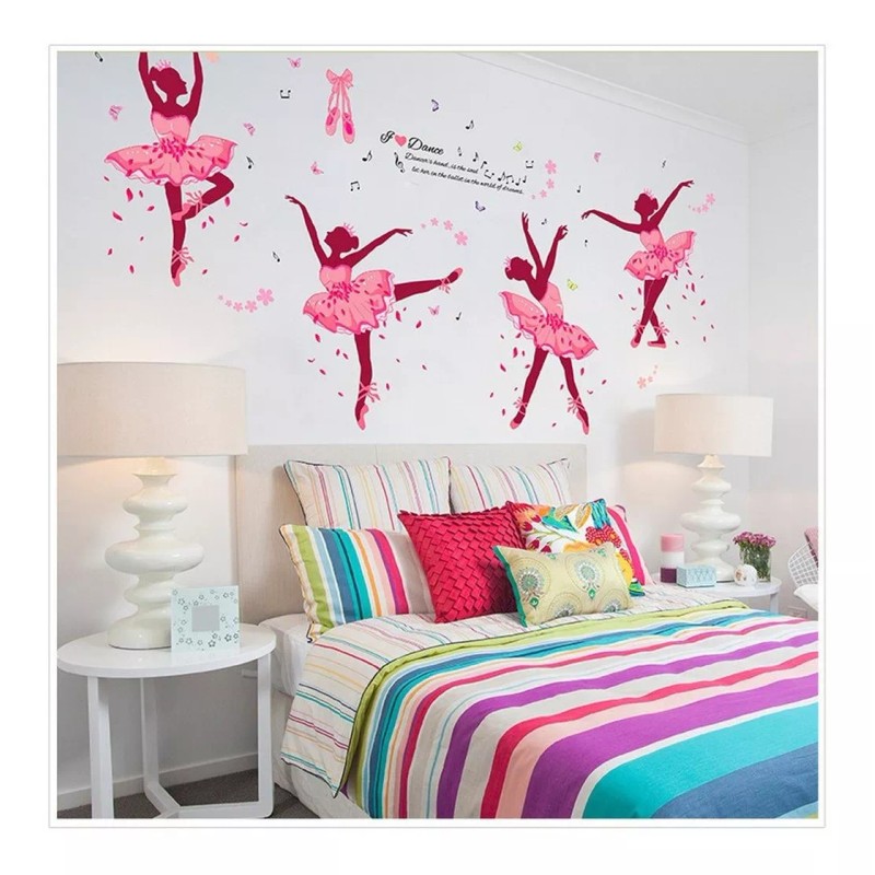 DaraBaby Vinil Decorativo Sala O Habitación De Bailarinas De Ballet