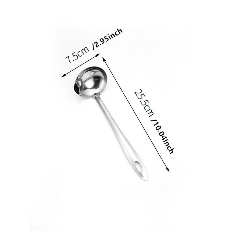 Oil Separating Stainless Steel Soup Ladle, 1 Count Grease Trap