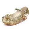 M MUNCASO Mary Jane Princess Shoes with Shiny Bow,Glitter Girls