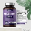 Selenium 200mcg Supplement | 180 High Strength Tablets | with