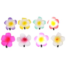 Kichvoe 24pcs Plumeria Hairpin Hibiscus Hair Clip Plumeria Flower Hair Clips Hawaiian Tropical Hair Accessories for Party Weddings