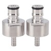 2PCS Stainless Steel Carbonation Cap Forced Carbonation PET Bottle Filling