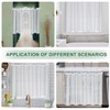 UFRIDAY Frosted Window Curtain with Hooks, Narrow Short Plastic Privacy