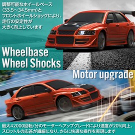 Hi-Tec Turbo Racing C76 On-Road Car, Red, After-Sales Support, Type-C Charging, 2.4 GHz Technology Certification, Japanese Instruction Manual, 30 Minutes Continuous Run, 1/76 RC Transmitter Included