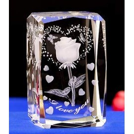 Uterstyle Crystal Glass Rose Flower Gifts for Mothers Day,Girlfriend,Mom,Women,Wedding Souvenirs,Christmas,Thanksgiving Day,Birthday,Valentines Gifts with Gift Box