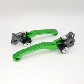 CNC Brake & Clutch Lever Replacement For KX250F/450F KX450SR 2019-2024,KX450 2019-2023,KX450X 2021-2023(Green_Glossy_KX)