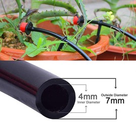 UCLEVER 1/4 inch Blank Distribution Tube Micro Irrigation Tubing Drip Hose Garden Watering Tube Line 4mm/7mm - 20m