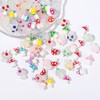 LUBINGSHINE 72pcs Mushroom Pendant Charms, Luminous Mushroom Resin Charm Beads