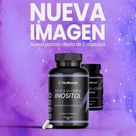 Nuboost Inositol 240 Cápsulas Myo Chiro Mezcla Hecho Usa