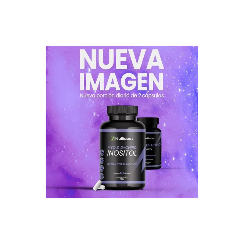 Nuboost Inositol 240 Cápsulas Myo Chiro Mezcla Hecho Usa