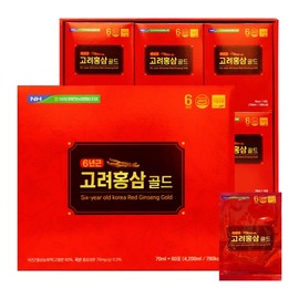 Jirisan Macheon Nonghyup 6-Year-Old Korean Red Ginseng Gold 70ml x 60 Sachets / 지리산마천농협 6년근 고려홍삼골드 70ml*60포