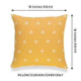 Hofdeco Spring Decorative Throw Pillow Cover ONLY, for Couch, Sofa, Bed, Yellow Diamond, 18"x18"