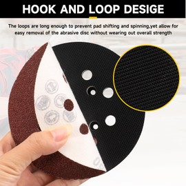 STEBRUAM 5 Inch 8 Hole Replacement Sander Backing Pad with Hook & Loop for Bosch Models PEX 300/400 AE Random Orbit Sander Sanding Pad (1)