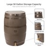 RTS Home Accents 50-Gallon Rain Barrel with Brass Spigot, Flat