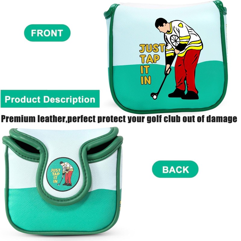 Funny Golf Club Headcover, Mallet Putter Head Cover, Driver Head