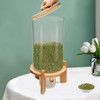 KONKENIE 7.5L/5L Grain Storage Tank Dispenser with Base+Valve+Cup Glass Rice