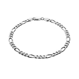 STERLL Mens Solid 925 Silver Bracelet Ideal Gift for Husband or Boyfriend with Jewellery Box, Sterling Silver, Without Stone