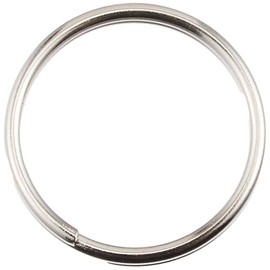 Nissa Chain P-836 Stainless Steel Double Ring, 0.4 x 4.7 inches (1.0 x 12 mm), Reference Load Capacity: 2.2 lbs (1 kg), 40 Pieces