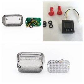 TOPZONE Compatible for Suzuki Motorcycle VL800 Intruder Volusia 2001;2002;2003;2004; LED Brake Tail light Rear Lamp Integrated Turn Signal Idicator (4. LED Taillight+6 Flash+ Turn Signal, Smoke)