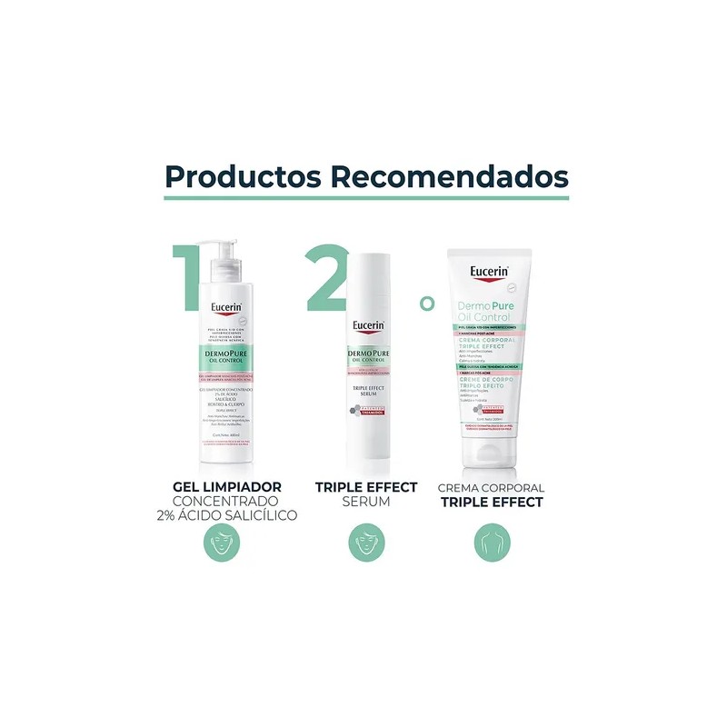 Eucerin Dermopure Gel Limpiador Facial Concentrado 400 Ml Grasa Día/noche