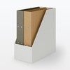 MUJI 83904357 Stand File Box with Recycled Polypropylene, Wide, White