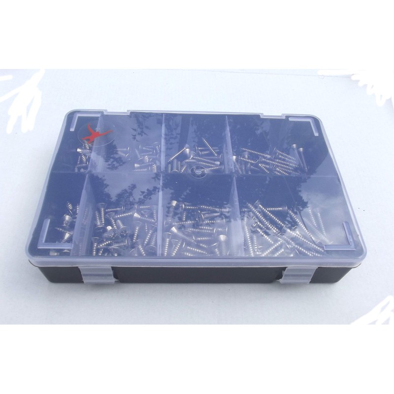 200 Assorted Countersunk Pozi Self Tapping Screws | No.8 and