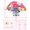 BAZIMADIY Felt Flower Art Craft Kit,DIY Felt Daisy Bouquet Kit,