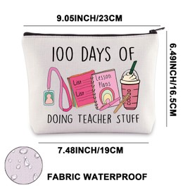 100 Days of Doing Teacher Makeup Bag Teacher Gift 100 Days Teacher Gift 100th Day, teacher uk