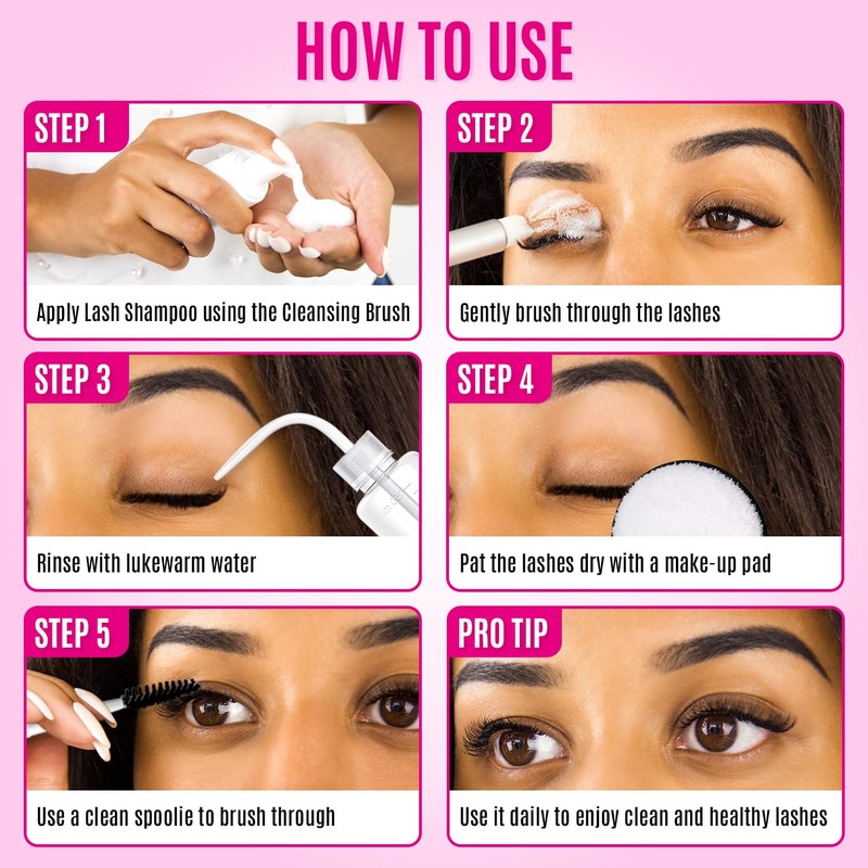 STACY LASH Lash Shampoo 50ml Kit Foaming Cleanser with Eye