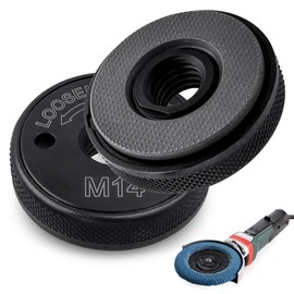 Pack of 2 Quick Release Nuts for Angle Grinder, Black Angle Grinder, Quick Release Nut, M14 Angle Grinder Quick Release Nut, Angle Grinder Accessories for AEG, Makita, Flex, Black & Decker, Dewalt