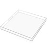 24×24 inches Oversized Clear Acrylic Ottoman Tray Extra Large Decorative