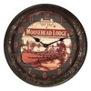 Rivers Edge Products Moosehead Rusty Metal Clock, 15-Inch