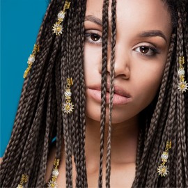 RED by Kiss Dreadlock Jewelry Braid Charms Hair Cuffs for Women Braiding Hair Pendants Decoration Clips 3PCS