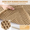MIULEE Set of 2 Waffle Bathroom Rugs, Boho Bath Rug