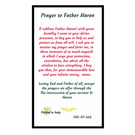 Gifts by Lulee, LLC Saint Maron Saint Maroun Founder of The Maronites Candles Medal Prayer Card Keyring Jewelry (card)