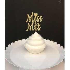 Miss to Mrs Cupcake Topper set of 12