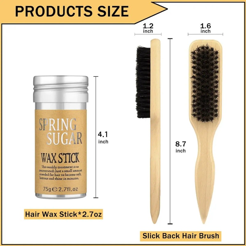 Set De Cepillos Y Barras De Cera Slick Back Para