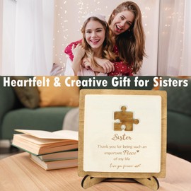 Sisters Gifts | Sister Puzzle Piece Plaque | Sister Birthday Gifts Ideas | Christmas Gift for Sister from Sister Brother