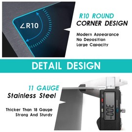 Black Kitchen Sink, Stainless Steel 18 x 18 Inch Bar Sink Top Mount Kitchen Sink Single Bowl Drop In Kitchen Sink Set - Sink Grid, Silicon Mat, Retracable Basket For Modern Stylish Kitchen