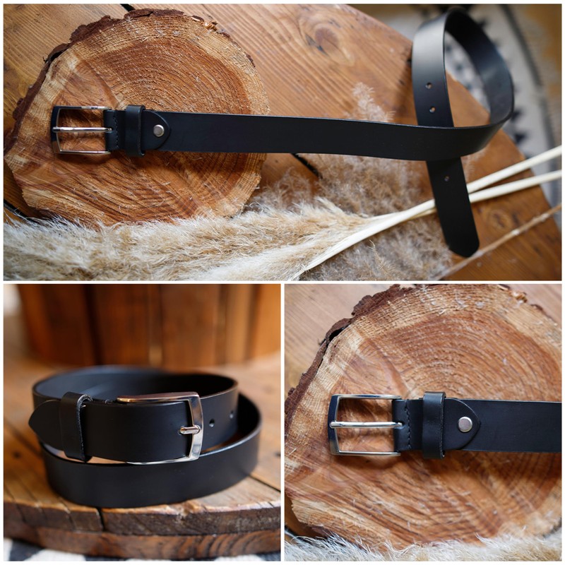 Gusti Kaj Real Leather Belt with Silver Buckle Belt Business