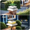 Solar Post Cap Lights 6 Packs, Waterproof Fence Post Solar