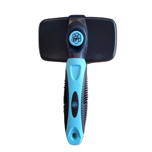 Pet Slicker Brush Dog & Cat Brush by Chirpy Pets, Long & Short Hair Pet Grooming Tool, Reduces Dogs and Cats Shedding Hair by More Than 95%, The Deshedding Tool comes with Chirpy Pets pet food cover