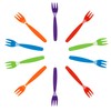 Harfield Pack of 10 Multicoloured Small Children's Forks Virtually Unbreakable